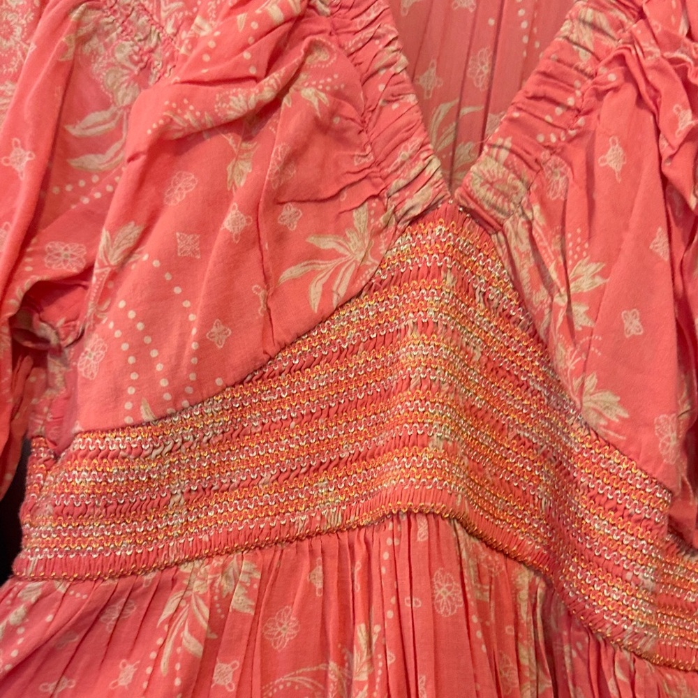 Free People Coral Maxi Floral Dress - Picture 4 of 5